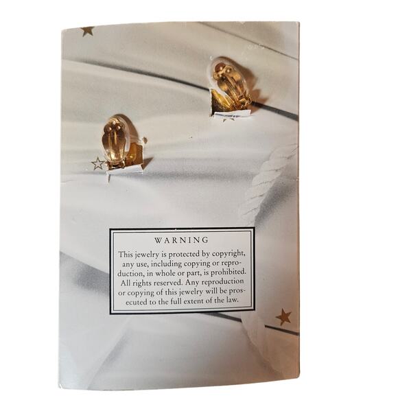 NEW1993 Lunch at the Ritz  on Menu Card Clip-On Statement Earrings - Picture 8 of 8